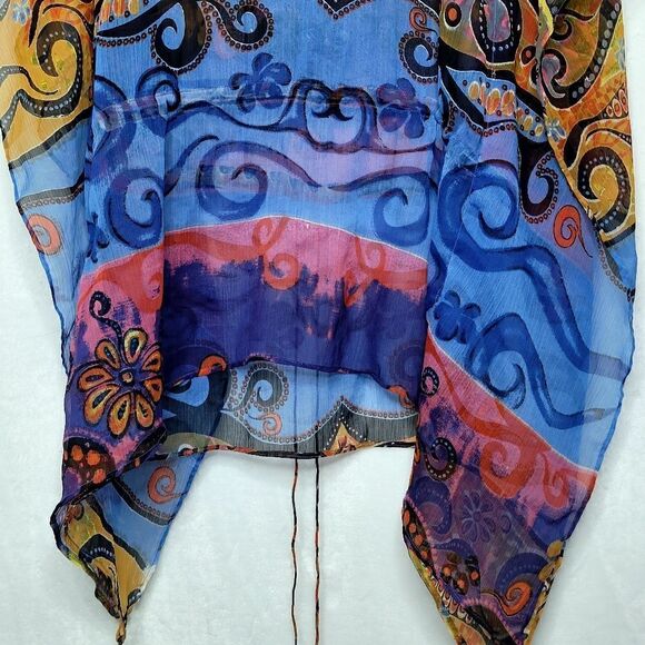 Zeugari Bohemian Silk Beach Cover Up Size Small - Picture 14 of 16